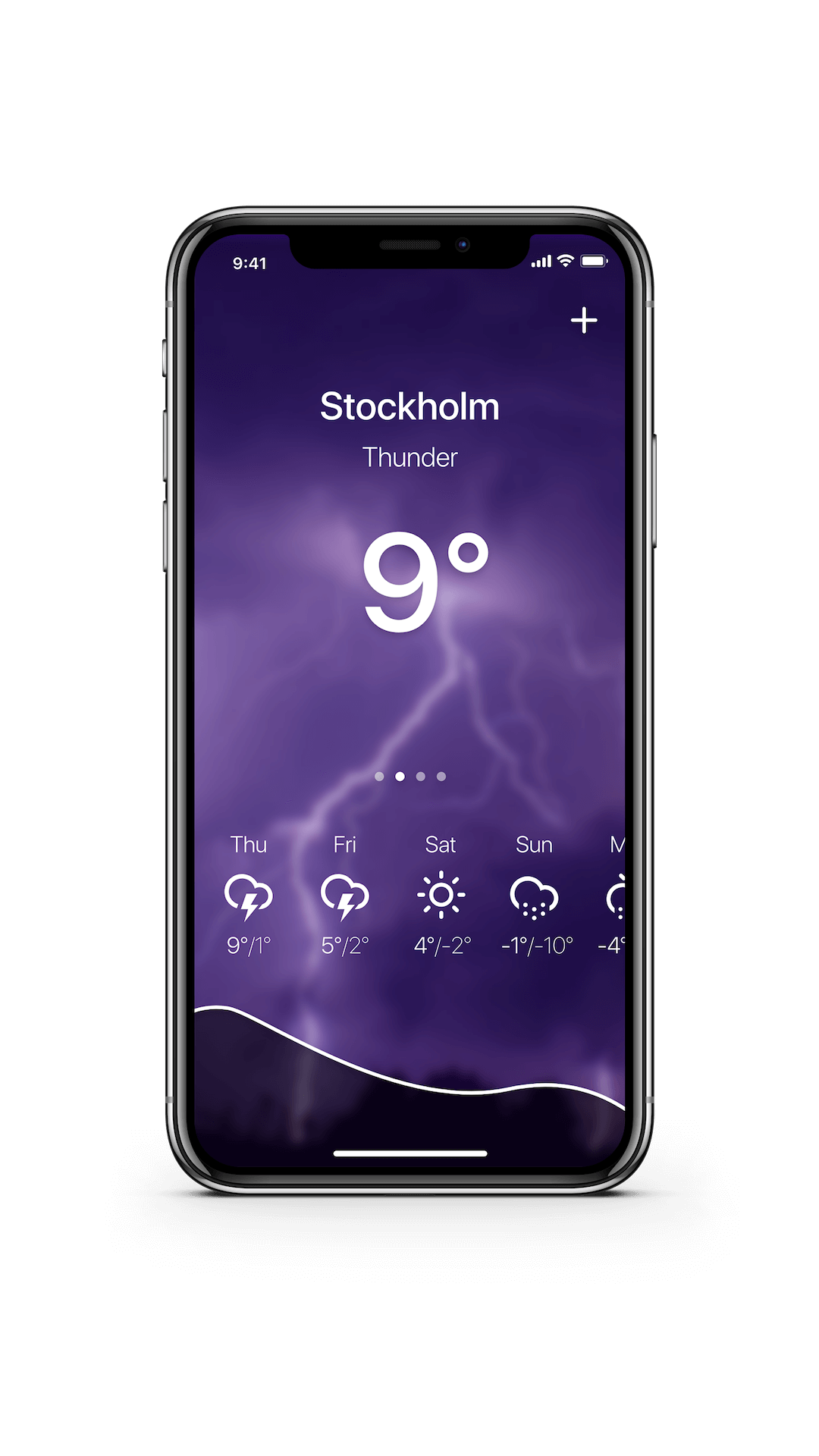 Weather app UI design