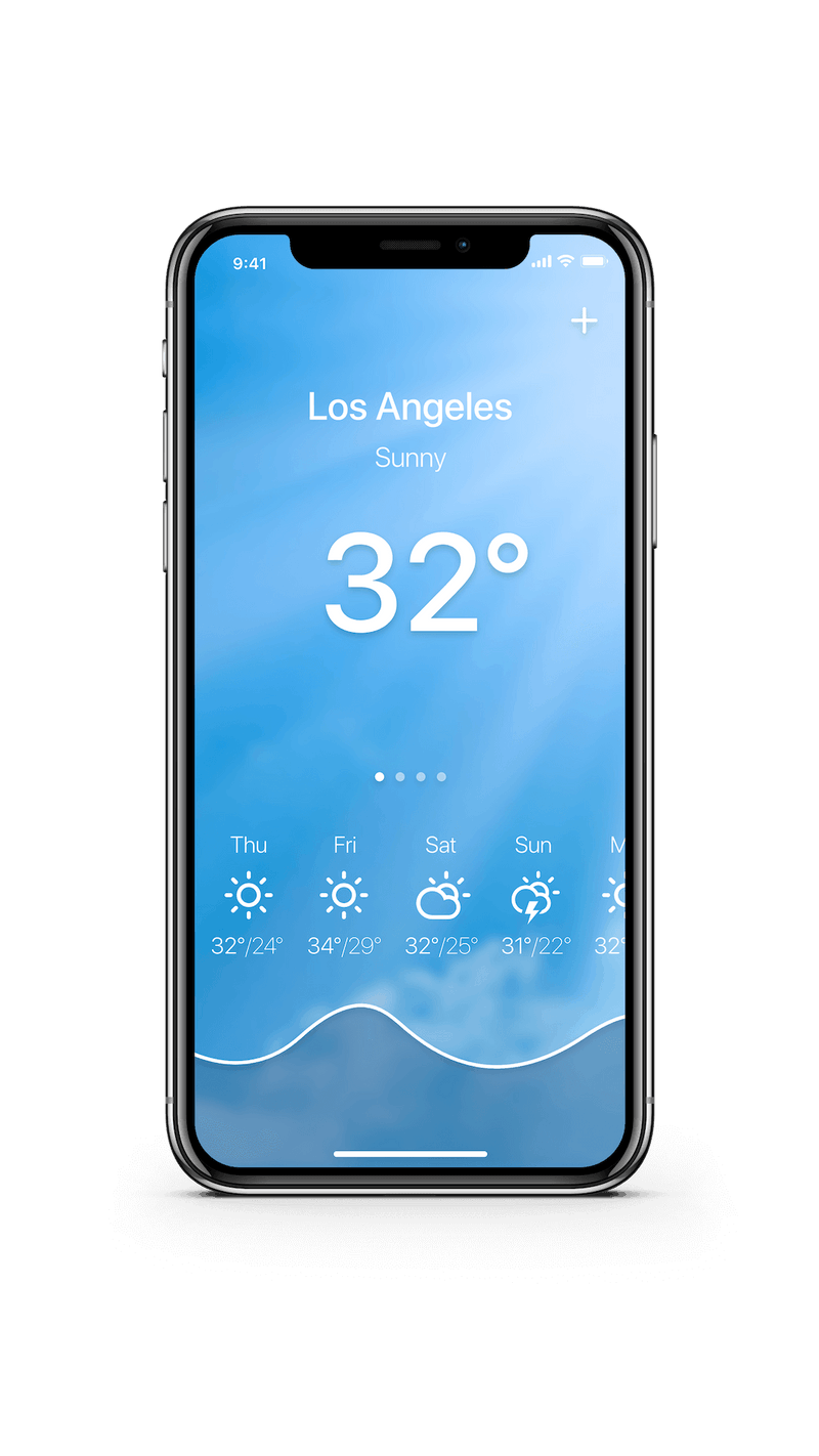 Weather app UI design