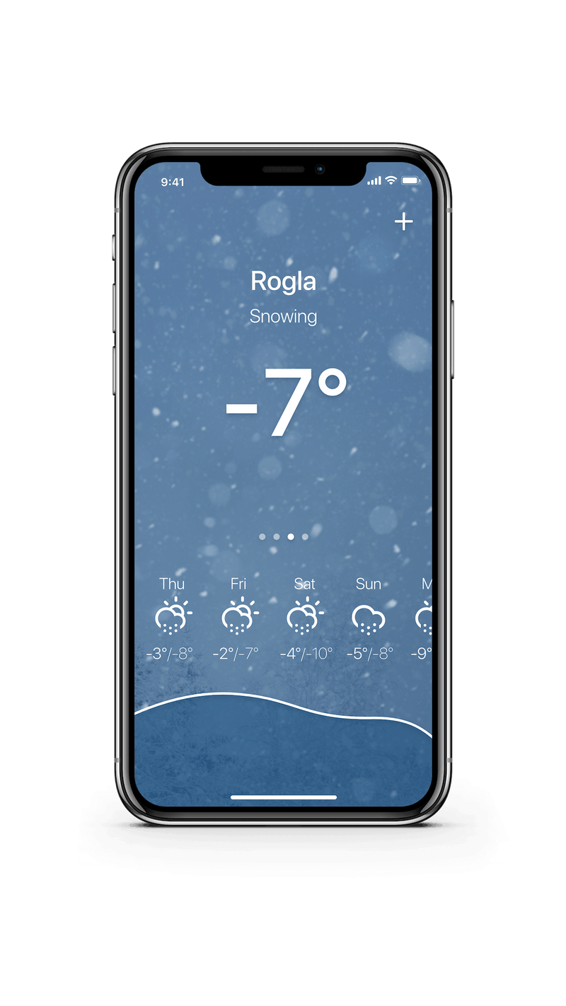 Weather app UI design